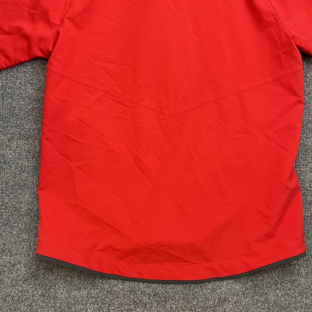 Utah Tech Baseball Pull Over Nike Shirt Mens Sz L Red Short Sleeve - Picture 10 of 14